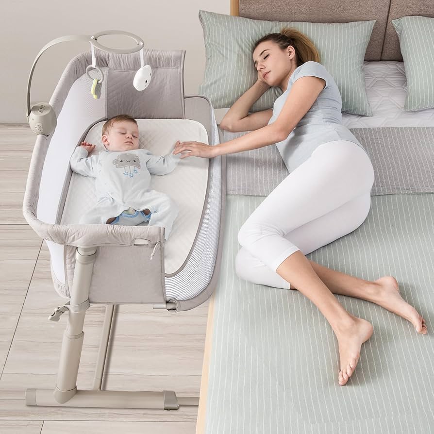 ベビー用寝具・ベッド Bedside Baby Crib Amazon.com : Bedside Crib,3 in 1 Baby Crib Adjustable